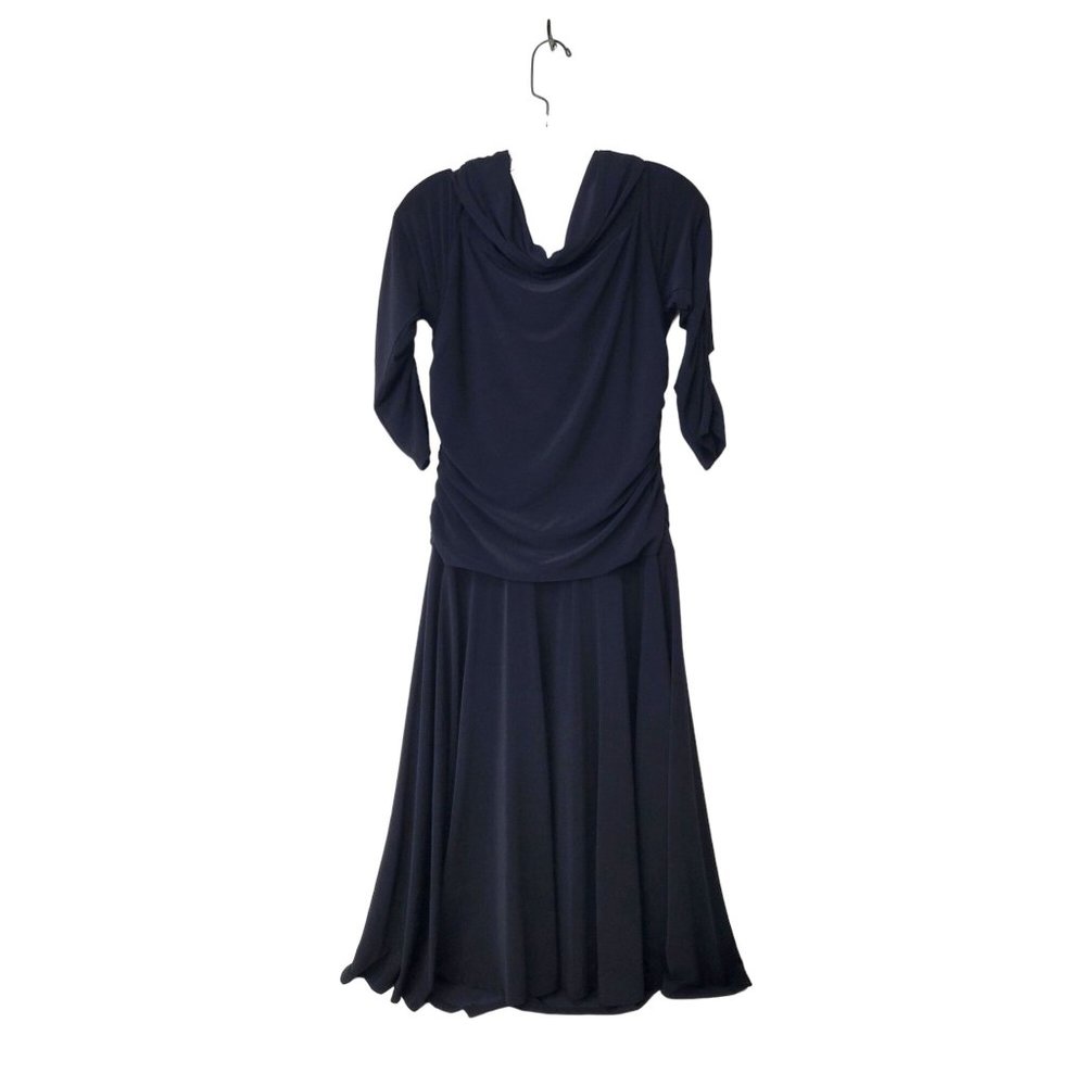 Jones New York Black Jersey Cowl Neck Dress - Picture 2 of 4